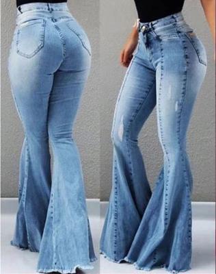 China Tassel Rocket Boot QUICK DRY Casual Fit For Women Stretch Denim Pants Women Jeans for sale