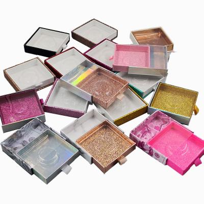 China Recycled materials false eyelash packaging box lasheswholesale seller empty luxury custom eyelash packaging box with tray for sale