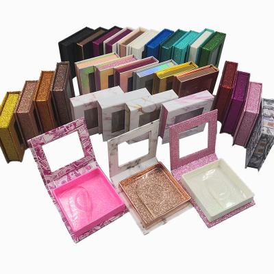 China Recycled Materials Butterfly Eyelash Vendor Customized Boxes Eyelashes 25 mm 3d Mink Eyelash With Magnetic Box for sale