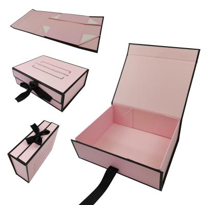 China Custom Printed Luxury Foldable Magnetic Gift Box Recycled Materials Cardboard Magnet Box Magnet Box Packaging With Lid for sale