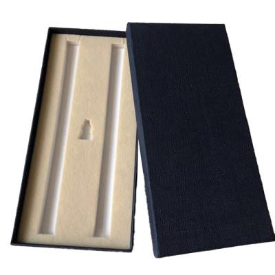 China Recycled Materials Cheap Luxury Blue Pen Gift Box Paper Packaging Box Custom Your Logo for sale