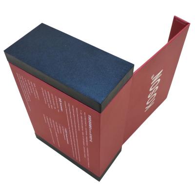 China Recycled Materials Foil Stamping Custom Clothing Book Form Packaging Paper Cardboard Box Clothes Packaging Box for sale