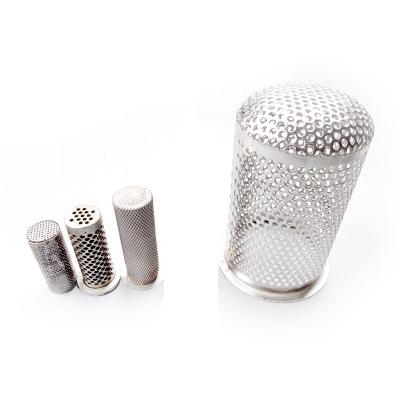 China Factory Stainless Steel Perforated Micron Cylinder Water Filter Metal Screen Tube Metal Cylinder for sale