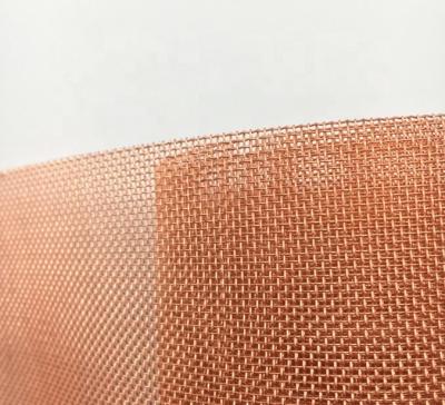 China Plain weave 200 mesh pure red copper wire mesh emf shielding screen for sale