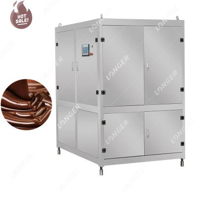 China Commercial Catering Chocolate Tempering Machine Enrobing Tunnel Pot Meses Chocolate Tempering Machine 100Kg/Hr for sale