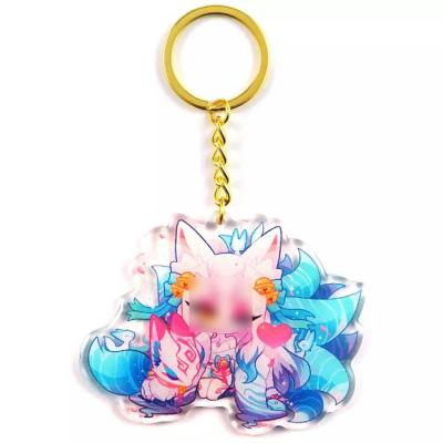 China Wholesale Exquisite Creative Acrylic Charm Personality Cartoon Key Chain Custom Printing Environmentally Friendly for sale