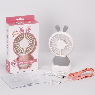 China New Design Portable Mini Rabbit Handheld Fan Cute Safe Cooling Toy For Children for sale