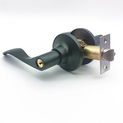 China Zinc Alloy Tubular Lock Bedroom Entry Lever Thickened Wooden Door Lock Plated Bronze Matte Black for sale