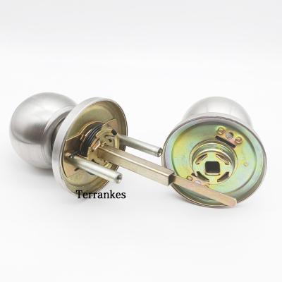 China TERRANKES Privacy Bedroom Residential Interior Safe Door Handles Tubular Entry Knob Grade 1/2/3 Entry Knob Cylindrical Door Lock for sale