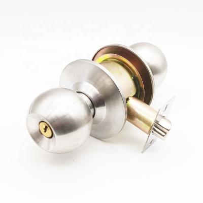 China High Quality Passage Bathroom Entry Locked Entry TERRANKES Stainless Steel 587SS Interior Safe Cylindrical Knob Door Lock for sale