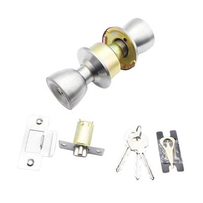 China Hot Entry Panama Mockups 588SS Bedroom Door Lock Privacy Locked Features Cylindrical Cheap Lockset for sale