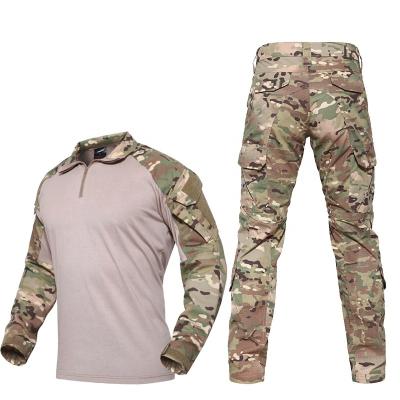 China Breathable High Quality Frog Suit Multicam Long Sleeve Army T-shirt Pants Camouflage Tactical Men Combat Military Uniforms for sale