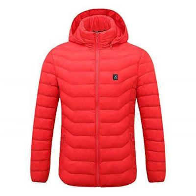 China Reversible Upgraded 3 Level USB Heated Rechargeable Down Winter Clothing Hiking Sports Coat Heating Shirts Men for sale