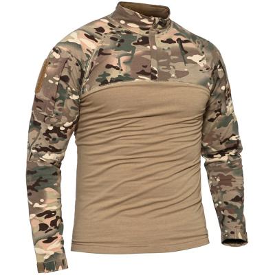 China New Design Custom Made Men Breathable Camouflage Shirts Black Tactical Long Sleeve Combat Military Uniforms for sale