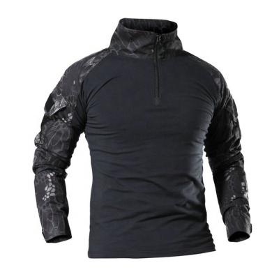 China 2019 Men's Gym T-shirt Men's Casual Shirts Breathable Stylish Combat Uniforms Winter Tactical Men's T-shirts Black for sale