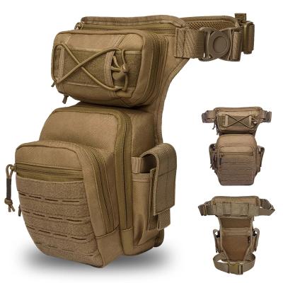 China Water Proof Outdoor Camouflage Military Army Hunting Cycle Drop Pouch Bag Men Tactical Waist Drop Thigh Leg Bag for sale