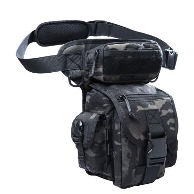 China Water Proof 1050D Nylon Military Camouflage Tactical Motorcycle Waist Thigh Leg Outdoor Camping Bag For Men for sale