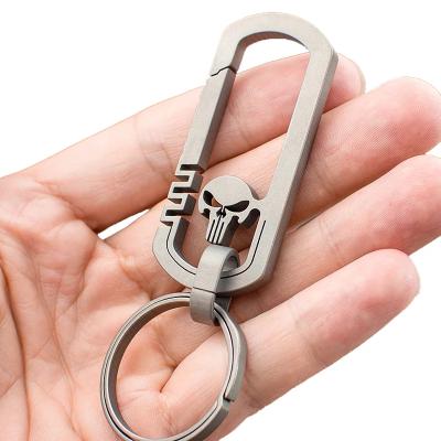 China Durable Titanium Men Waist Key Chain Mountaineering Hook Hanging Climbing Accessories Outdoor EDC Carabiner for sale