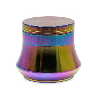 China Wholesale ZJ Grinding Tobacco 60MM 4 Layers Zinc Alloy Tobacco Herb Weed Grinder Colorful Vase for sale