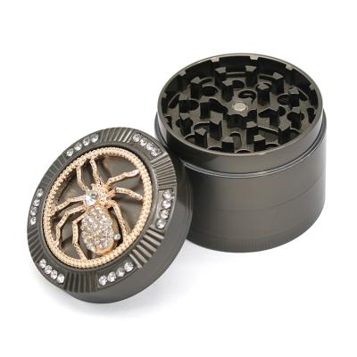 China Wholesale 53MM Grinding Tobacco 4 Layers Watch Cover With Diamond Zinc Alloy Tobacco Herb Weed Grinder for sale