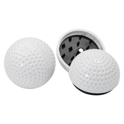 China Custom Logo Tobacco ZJ Grinding 43MM 2 Layers Plastic Tobacco Golf Herb Weed Ball Grinder for sale