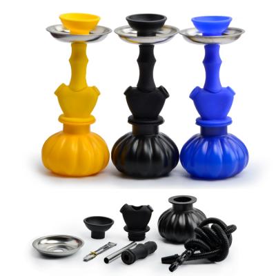 China Hookah Shisha Smoking Stain Goods Wholesale Portable Small Silicone Arabic Shisha Hookah ZJ for sale