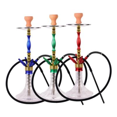 China Large Silicone Smoking Shisha Hookah Arab Shisha Hookah ZJ Glass Single Hose 4 Holes for sale