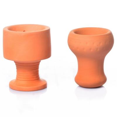 China ZJ Hookah Shisha Smoking Stain Goods Wholesale Small Red Clay Ceramics Smoke Bowl Shisha Hookah Accessories for sale