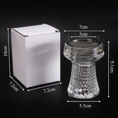 China Wholesale Clear Glass Hookah Shisha Smoking Stain Goods Smoke Bowl Shisha Hookah Accessories for sale