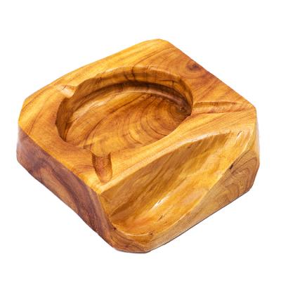 China ZJ New Interior Ministry Wooden Gift Car Irregular Wooden Ashtray for sale