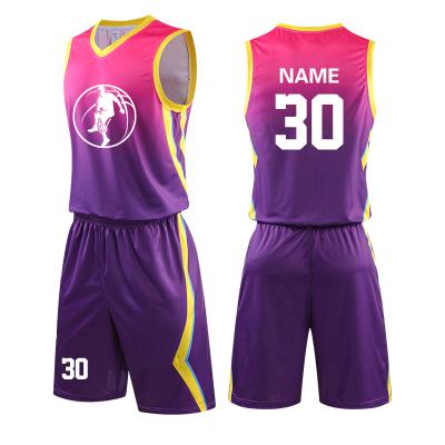 China Customized Team Sports Wear Custom Basketball Wear Antibacterial Singlet Basketball Uniform For Adults for sale