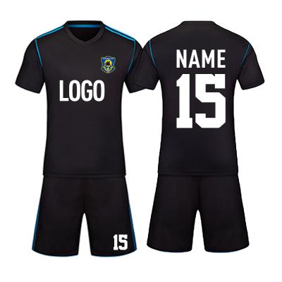 China Latest Antibacterial Wholesale Cheap Football Practice Jerseys Youth Soccer Uniforms Stripe Football Wear for sale