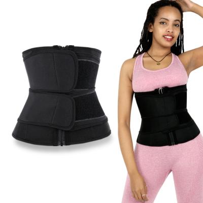 China Dropshipping Antibacterial Logo Wholesale Neoprene Double Strap Custom Made Quick And Short Torso Waist Trainer for sale