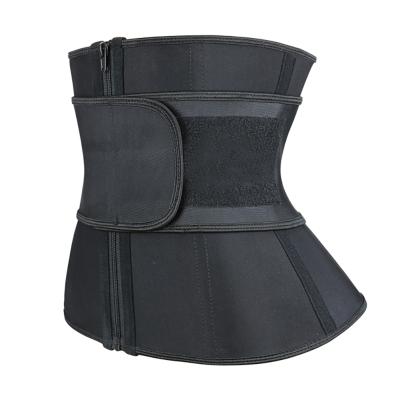 China 2021 Dropshipping Products Antibacterial Waist Trainer With Detachable Belt Latex Zipper Waist Trainer With Belt for sale