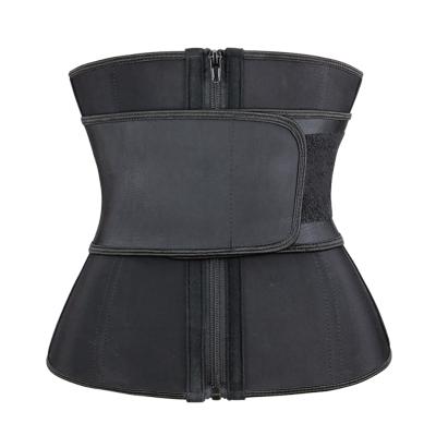 China Private Label Antibacterial Waist Trainer With Detachable Belt Latex Waist Cinchers Zipper Waist Trainer For Women for sale