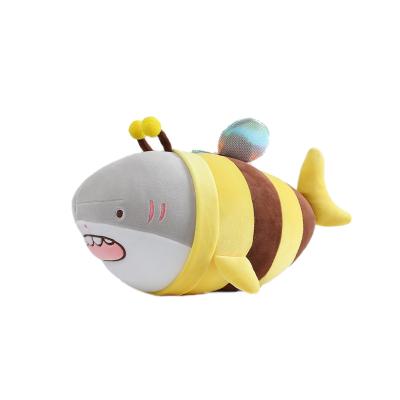 China Plush Doll Product Shark Bee Dolls Plush Toys Cartoon Stuffed Animals Cushions Cute Soft Customized OEM ODM Kids Gifts for sale