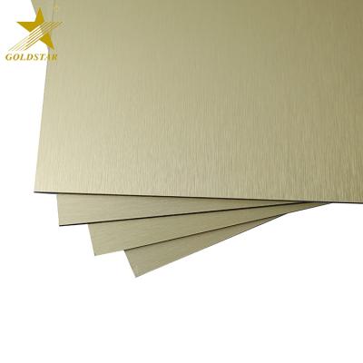 China Hot sale hotel acm sandwich panel brass wall panel cladding for sale