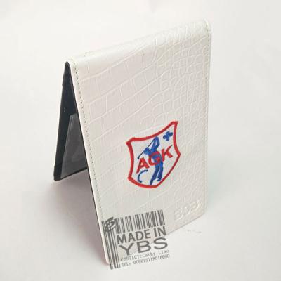 China Custom Leather or Real Leather PU Leather Card Holder Scorecard Holder Scorecard Golf Card Holder for Golf for sale