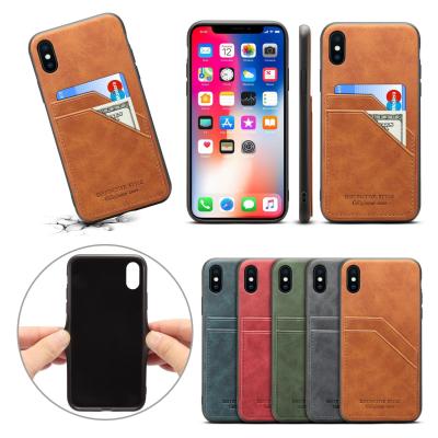 China 3M Adhesive Pro ISO Custom Leather Phone Case Phone Card Holder Mate 12 Leather Phone Cases for sale