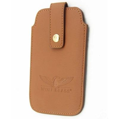 China Protect Eco - Friendly Leather Felt Cell Phone Cell Phone Case Pocket Sleeve With Custom Logo for sale