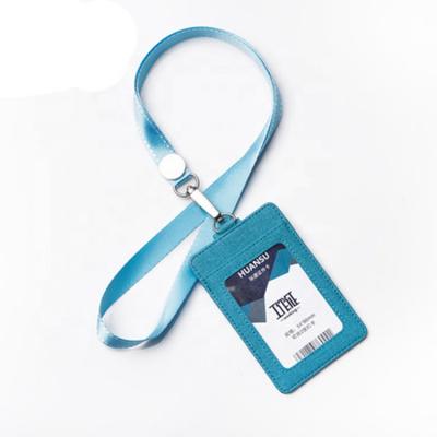 China Eco Friendly Lanyard Badge Holder ID Card With Credit Card Holder for sale