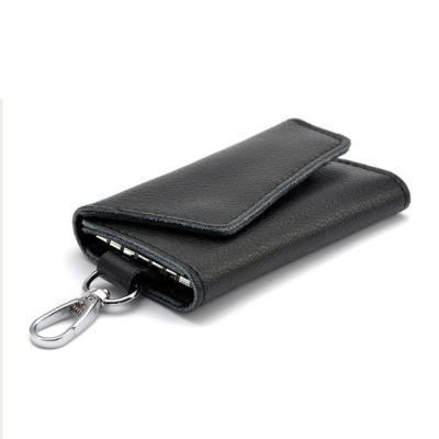 China Fashion Genuine Leather Smart Compact Key Holder Compact Key Organizer for sale