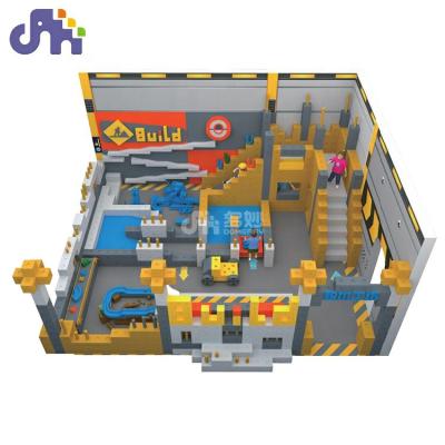 China EVA Foam Playground Construction Theme Children Creative Interaction Building Block Game House Indoor Park Playground Large for sale