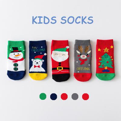 China Lovely pattern children's Christmas disposable baby socks breathable towel socks socks winter and thickened for sale