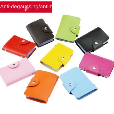 China PU Leather Customizable Credit Card Holder Antimagnetic Card Case With Your Logo2021 for sale