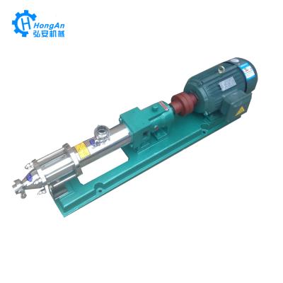 China Developing World Sanitary Water Solutions Food Syrup Transfer Pump Stainless Steel Mono Single Screw Pump for sale