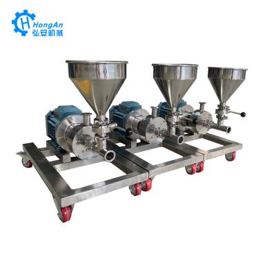 China Liquid with liquid and liquid-liquid solids type suspended mobile high shear and shampoo-cream juice powder emulsifier homogenize pump for sale