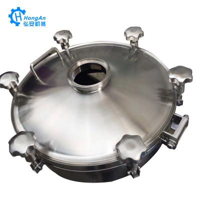 China SS 304/316 stainless steel manhole cover with sight glass pressure manway for sale