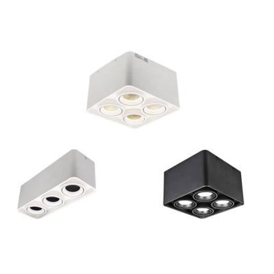 China Modern Anti-glare Dimmable 20W 30W 40W Square Ceiling Spotlight Living Room Bedroom Anti-glare Led Outdoor COB Mounted Downlight for sale