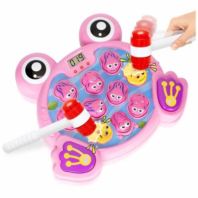 China 3 Year+ Interactive Beat A Frog Game For Kids 2 Included Electronic Challenging Hammers Game Machine With Lights And Music for sale